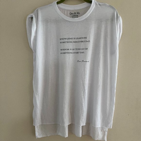 Om & Ah Rolled Sleeve Muscle Tank - Picture 1 of 5